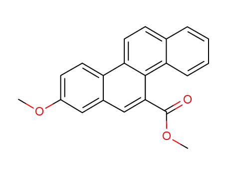 Molecular Structure of 87901-84-6 (5-Chrysenecarboxylic acid, 8-methoxy-, methyl ester)