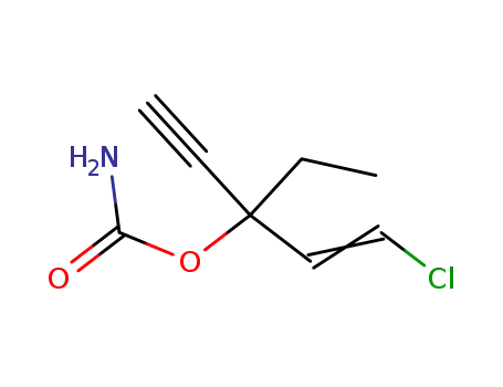 Molecular Structure of 74283-25-3 (ETHCHLORVYNOL CARBAMATE)