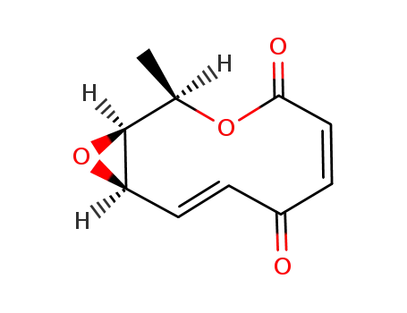 Molecular Structure of 73413-74-8 ((1S,2R,5Z,8E,10R)-2-Methyl-3,11-dioxabicyclo[8.1.0]undeca-5,8-diene-4,7-dione)