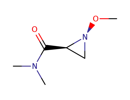 Molecular Structure of 74016-51-6 (2-Aziridinecarboxamide,1-methoxy-N,N-dimethyl-,trans-(9CI))