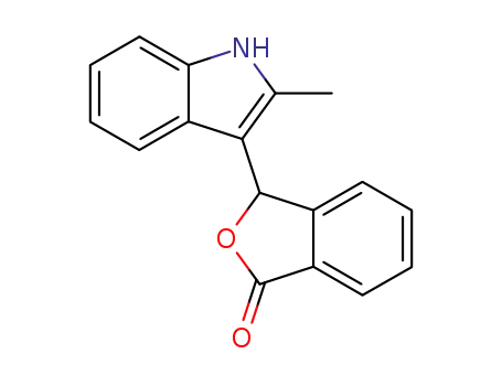 Molecular Structure of 73973-01-0 (3-(2-Methyl-1H-indol-3-yl)phthalide)