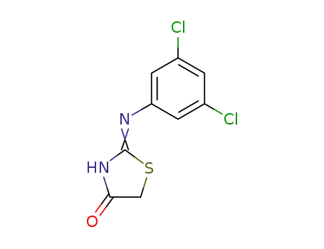 Molecular Structure of 74008-11-0 (2-[(3,5-dichlorophenyl)amino]-1,3-thiazol-4(5H)-one)