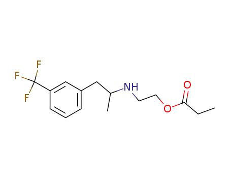 Molecular Structure of 73927-50-1 (2-({1-[3-(trifluoromethyl)phenyl]propan-2-yl}amino)ethyl propanoate)