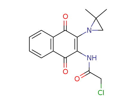 Acetamide,2-chloro-N-[3-(2,2-dimethyl-1-aziridinyl)-1,4-dihydro-1,4-dioxo-2-naphthalenyl]- cas  73882-21-0