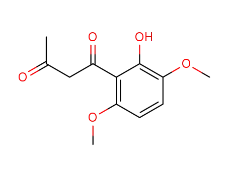 Molecular Structure of 65547-62-8 (1,3-Butanedione, 1-(2-hydroxy-3,6-dimethoxyphenyl)-)