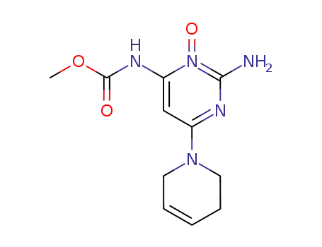 Molecular Structure of 74025-90-4 (2-amino-4-(3,6-dihydropyridin-1(2H)-yl)-6-[(methoxycarbonyl)amino]-1-oxo-1,6-dihydropyrimidin-1-ium)