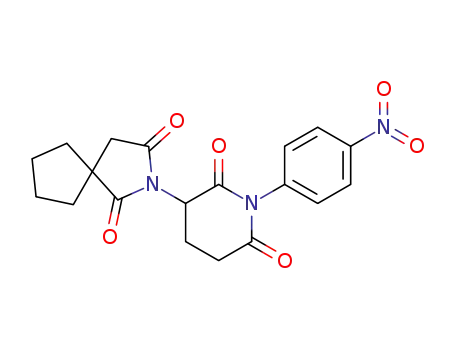 Molecular Structure of 73931-06-3 (2-[1-(4-nitrophenyl)-2,6-dioxopiperidin-3-yl]-2-azaspiro[4.4]nonane-1,3-dione)