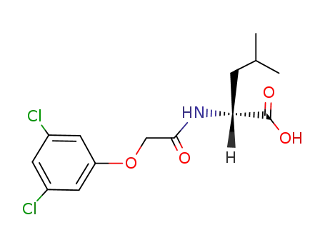 Molecular Structure of 7404-58-2 (N-[(3,5-dichlorophenoxy)acetyl]leucine)