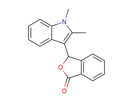 Molecular Structure of 73973-00-9 (3-(1,2-Dimethyl-1H-indol-3-yl)phthalide)