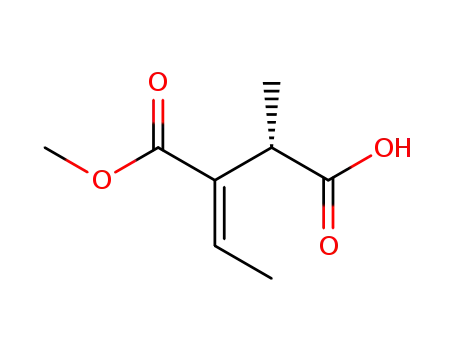 Molecular Structure of 50460-84-9 ((S)-2-Eth-(E)-ylidene-3-methyl-succinic acid 1-methyl ester)