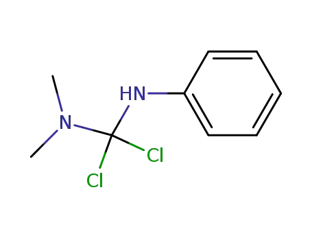 Molecular Structure of 73928-16-2 (N-[Dichloro(dimethylamino)methyl]aniline)