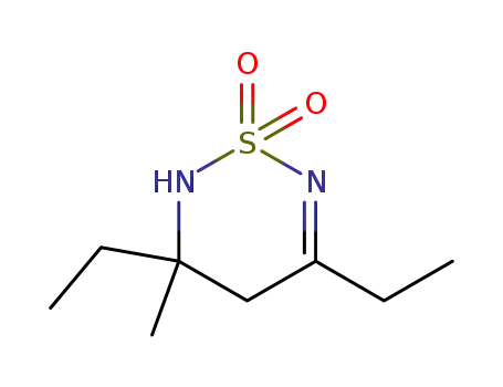 Molecular Structure of 73908-85-7 (3,5-diethyl-3-methyl-3,4-dihydro-2H-1,2,6-thiadiazine 1,1-dioxide)