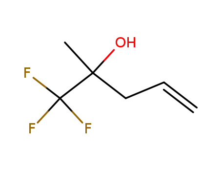 Molecular Structure of 73893-33-1 (4-METHYL-5,5,5-TRIFLUOROPENT-1-EN-4-OL)