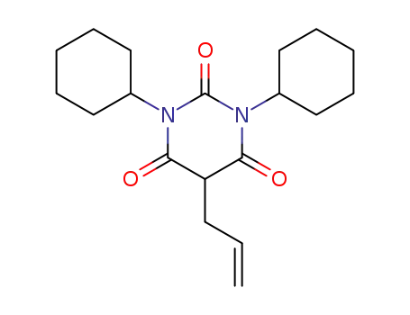 Molecular Structure of 743-43-1 (5-Allyl-1,3-dicyclohexyl-2,4,6(1H,3H,5H)-pyrimidinetrione)