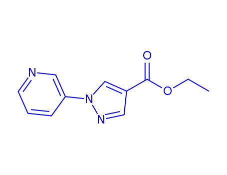 Molecular Structure of 741717-60-2 (Ethyl 1-(pyridin-3-yl)-1H-pyrazole-4-carboxylate)