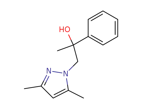 Molecular Structure of 87581-61-1 (1-(3,5-Dimethyl-pyrazol-1-yl)-2-phenyl-propan-2-ol)