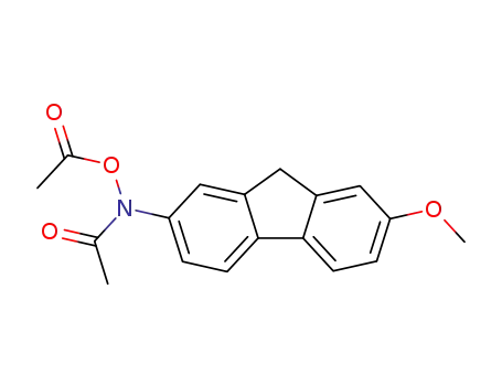 Molecular Structure of 97235-35-3 (N-(acetyloxy)-N-(7-methoxy-9H-fluoren-2-yl)acetamide)