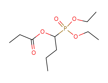 Molecular Structure of 61684-64-8 (Phosphonic acid, [1-(1-oxopropoxy)butyl]-, diethyl ester)