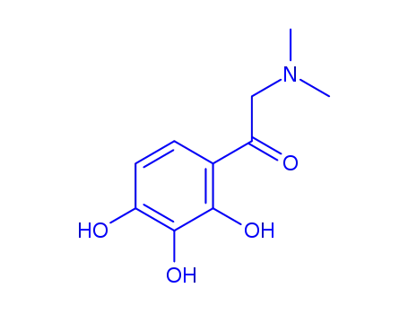 Molecular Structure of 743366-16-7 (Ethanone, 2-(dimethylamino)-1-(2,3,4-trihydroxyphenyl)- (9CI))