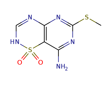 8-Amino-6-methylthio-1,2,4-pyrimido(4,5-e)thiadiazine 1,1-dioxide cas  74039-26-2