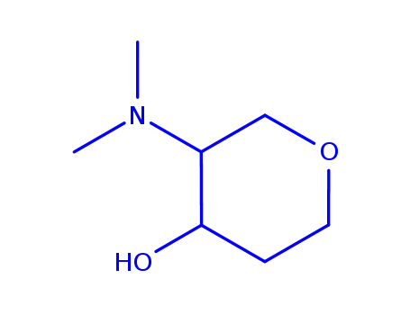 Molecular Structure of 738529-19-6 (2H-Pyran-4-ol, 3-(dimethylamino)tetrahydro-, trans- (9CI))