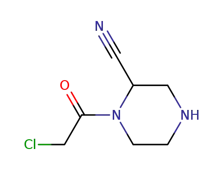 2-Piperazinecarbonitrile, 1-(chloroacetyl)- (9CI)