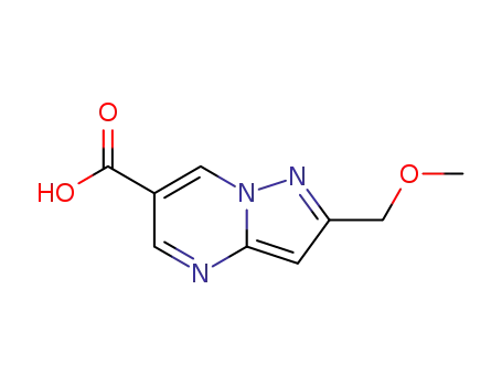 Molecular Structure of 739365-05-0 (2-(METHOXYMETHYL)PYRAZOLO[1,5-A]PYRIMIDINE-6-CARBOXYLIC ACID)