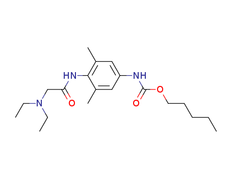 Carbanilic acid,4-[2-(diethylamino)acetamido]-3,5-dimethyl-, pentyl ester (7CI,8CI)