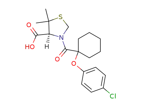 4-티아졸리딘카르복실산, 3-(1-(p-클로로페녹시)시클로헥실카르보닐l)-5,5-디메틸-