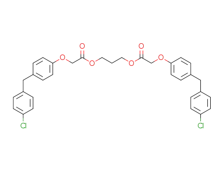 Molecular Structure of 71548-26-0 (1,3-Propanediyl (4-((4-chlorophenyl)methyl)phenoxy)acetate)