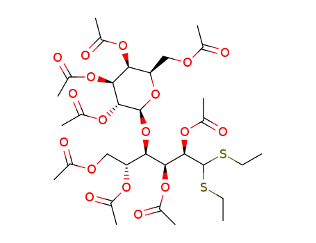 2,3,4,6-tetra-O-acetyl-β-D-galactopyranosyl-(1→4)-2,3,5,6-tetra-O-acetyl-D-glucose diethyl dithioacetal