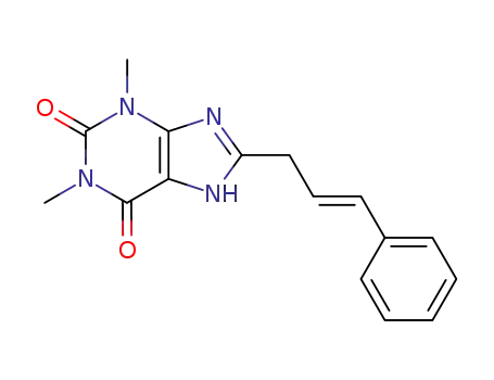Molecular Structure of 74039-67-1 (8-(3-Phenyl-2-propenyl)theophyline)