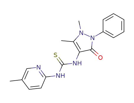 Molecular Structure of 73953-55-6 (1-Antipyrinyl-3-(5-methyl-2-pyridyl)thiourea)