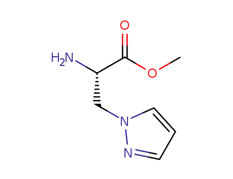 Molecular Structure of 740736-19-0 (1H-Pyrazole-1-propanoicacid,alpha-amino-,methylester,(S)-(9CI))