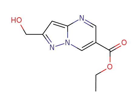 Molecular Structure of 739366-05-3 (ETHYL 2-(HYDROXYMETHYL)PYRAZOLO[1,5-A]PYRIMIDINE-6-CARBOXYLATE)