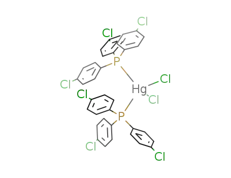 Molecular Structure of 74039-78-4 (Bis(tris(p-chlorophenyl)phosphine)mercuric chloride complex)