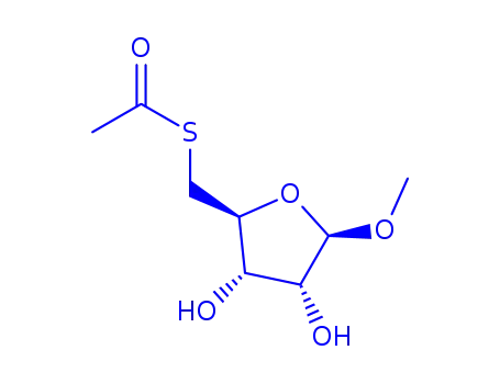 Molecular Structure of 329925-51-1 (Methyl 5-S-acetyl-5-thio-β-D-ribofuranoside)