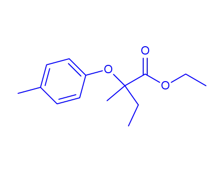 Molecular Structure of 71547-87-0 (ethyl 2-methyl-2-(4-methylphenoxy)butanoate)