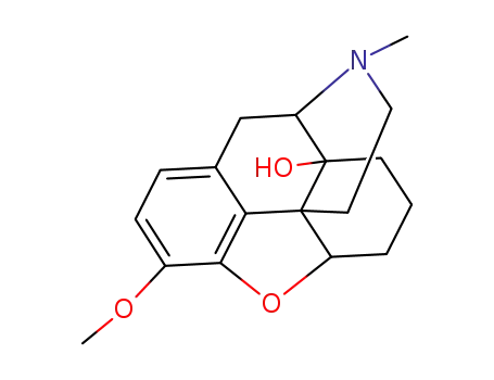 Molecular Structure of 7387-55-5 ((5alpha)-3-methoxy-17-methyl-4,5-epoxymorphinan-14-ol)