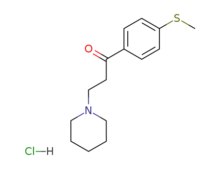 Propiophenone, 4'-(methylthio)-3-piperidino-, hydrochloride