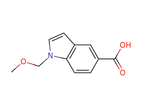 Molecular Structure of 739365-17-4 (1-(METHOXYMETHYL)-1H-INDOLE-5-CARBOXYLIC ACID)