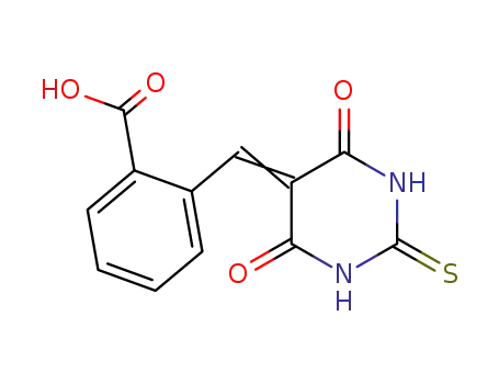 Molecular Structure of 73909-20-3 (2-[(Hexahydro-4,6-dioxo-2-thioxopyrimidin-5-ylidene)methyl]benzoic acid)