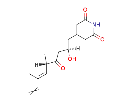 Molecular Structure of 738-72-7 (4-[(2R,5S,6E)-2-hydroxy-5,7-dimethyl-4-oxo-nona-6,8-dienyl]piperidine- 2,6-dione)