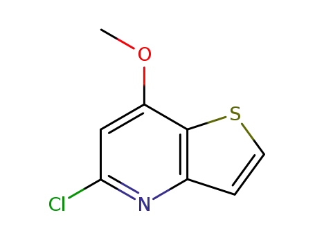 Molecular Structure of 90690-91-8 (5-CHLORO-7-METHOXYTHIENO[3,2-B]PYRIDINE)