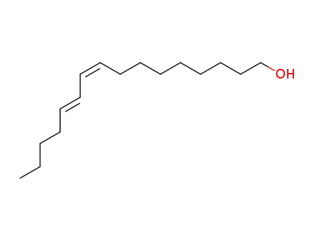 Molecular Structure of 84643-62-9 (9,11-Hexadecadien-1-ol, (E,Z)-)