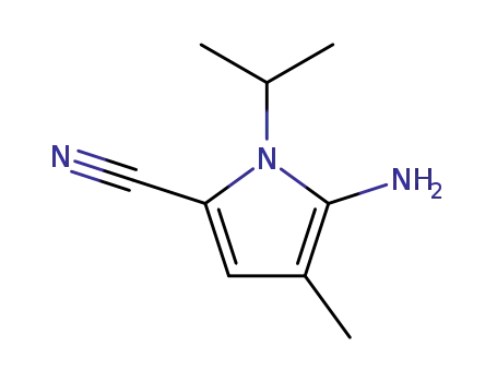 Molecular Structure of 74802-98-5 (1H-Pyrrole-2-carbonitrile,5-amino-4-methyl-1-(1-methylethyl)-(9CI))