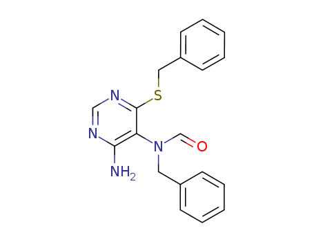 Formamide,N-[4-amino-6-[(phenylmethyl)thio]-5-pyrimidinyl]-N-(phenylmethyl)- cas  7461-79-2