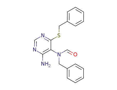 Molecular Structure of 7461-79-2 (N-[4-amino-6-(benzylsulfanyl)pyrimidin-5-yl]-N-benzylformamide)