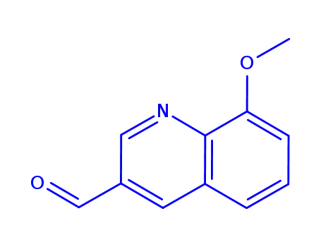 Molecular Structure of 745830-18-6 (3-Quinolinecarboxaldehyde,8-methoxy-(9CI))