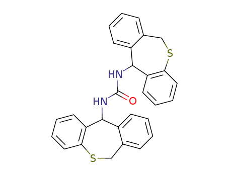 Molecular Structure of 74797-32-3 (1,3-Bis(6,11-dihydrodibenzo(b,e)thiepin-11-yl)urea)